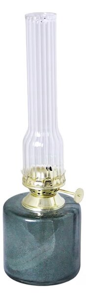 Skleněná petrolejová lampa Elvira Green 25 cm Strömshaga