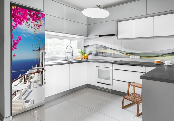 Tapeta nálepka na ledničku Santorini Řecko FridgeStick-70x190-f-70629970