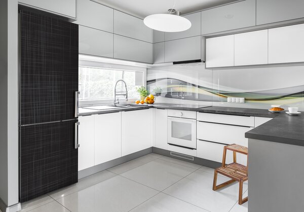 Nálepka tapeta na ledničku Lněná textura FridgeStick-70x190-f-70944105