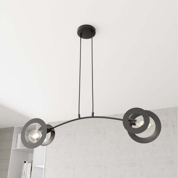 Lustr na lanku EUFORIA 2xE27/15W/230V černá