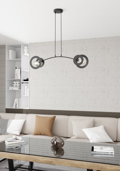 Lustr na lanku EUFORIA 2xE27/15W/230V černá