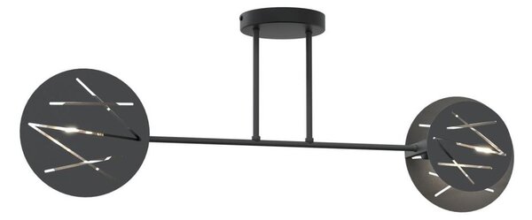 Lustr na tyči FRICK 2xE27/15W/230V černá