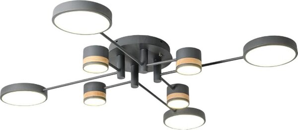Stropní LED svítidlo GRID extend 80W - černé/hnědé + ovladač