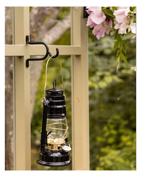 Petrolejová lampa Hurricane Black Brass 24 cm Strömshaga