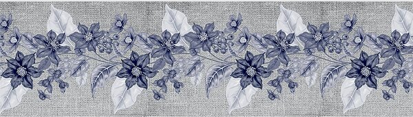 Samolepící bordura na zeď Květy | 5 m x 13.8 cm | DWB8227