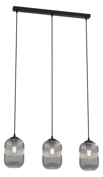 Lustr na lanku VERDI 3xE27/15W/230V černá/šedá