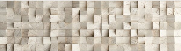 Samolepící bordura na zeď 3D Dřevěné Kostky | 5 m x 13.8 cm | DWB8234