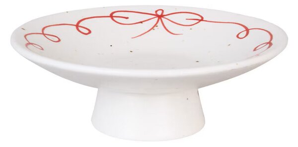 Keramická miska na podstavci Viola Bow Red 16 cm Strömshaga