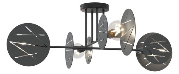 Lustr na tyči FRICK 4xE27/15W/230V černá