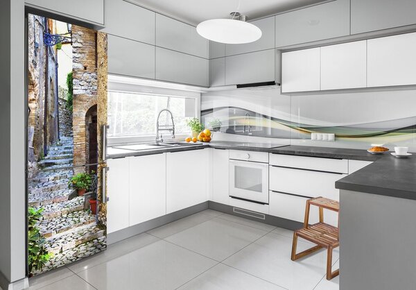 Tapeta na ledničku nálepka Italské uličky FridgeStick-70x190-f-71817995