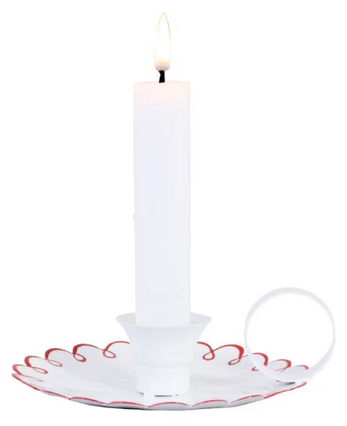 Kovový svícen Saga White Red Strömshaga