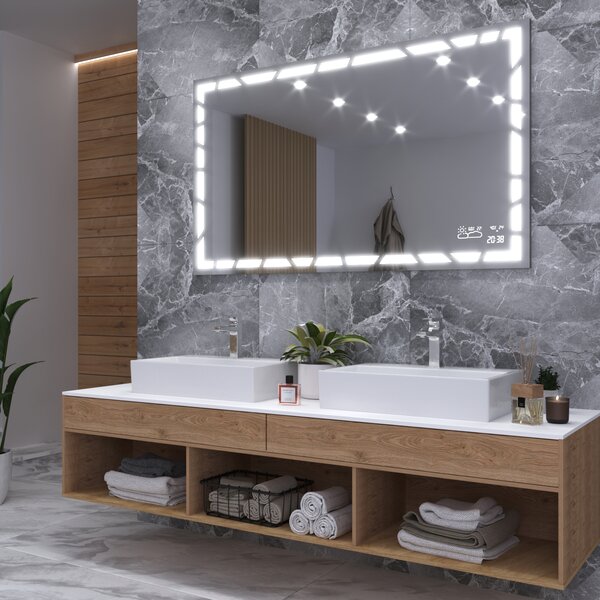 Zrcadlo do koupelny s LED osvětlením M21 premium