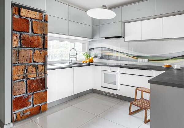 Nálepka tapeta na ledničku Zděná zeď FridgeStick-70x190-f-72991049