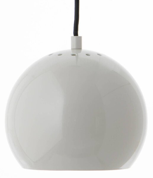 Závěsné svítidlo FRANDSEN Koule, světle šedá lesklá, Ø 18 cm