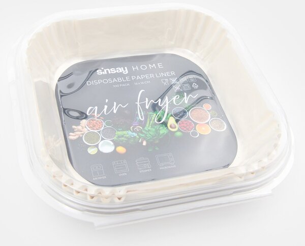 Sinsay - Papírové formy do air fryeru 100 pack - bílá