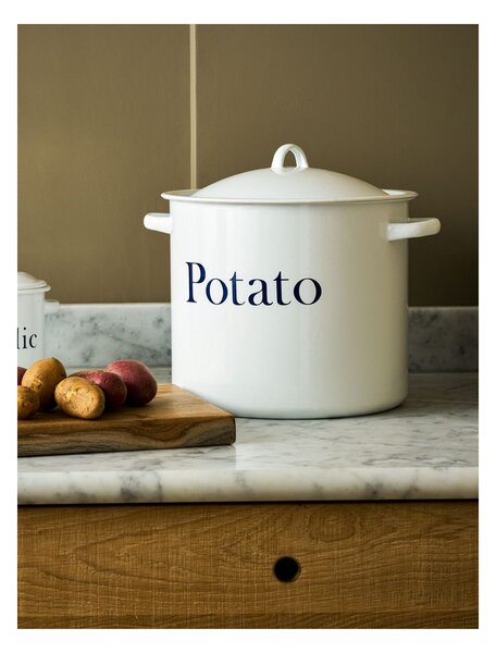 Smaltovaná dóza na brambory Potato White Garden Trading