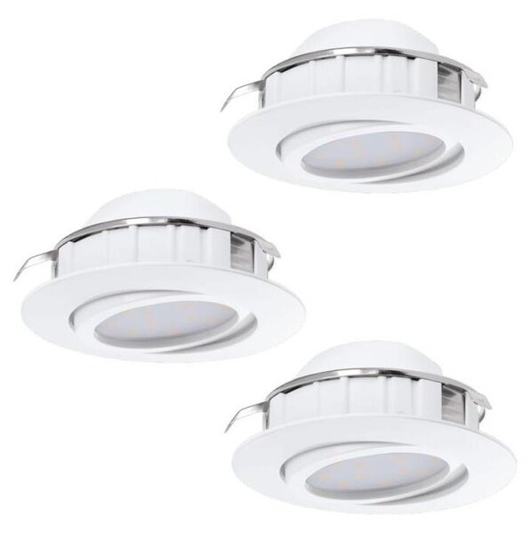 Eglo 78755 - SADA 3x LED Podhledové svítidlo PINEDA LED/6W/230V 3000K bílá