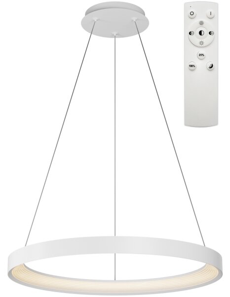 Top Light-LED St. lustr na lanku ORBIT LED/40W/230V 3000-6500K pr. 50 cm bílá+DO