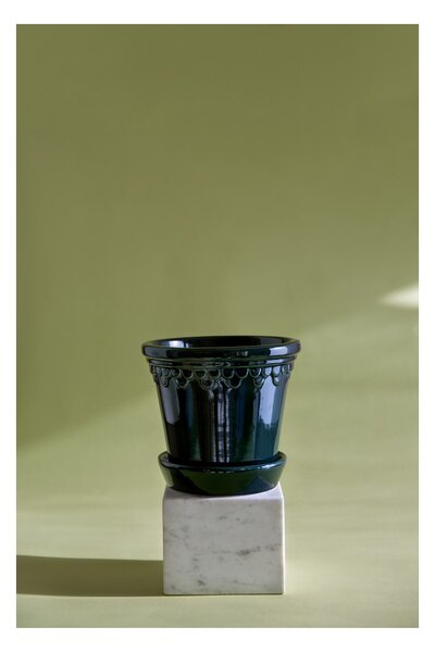 Květináč Kobenhavner glazovaný Petrol Blue 14 cm Bergs Potter
