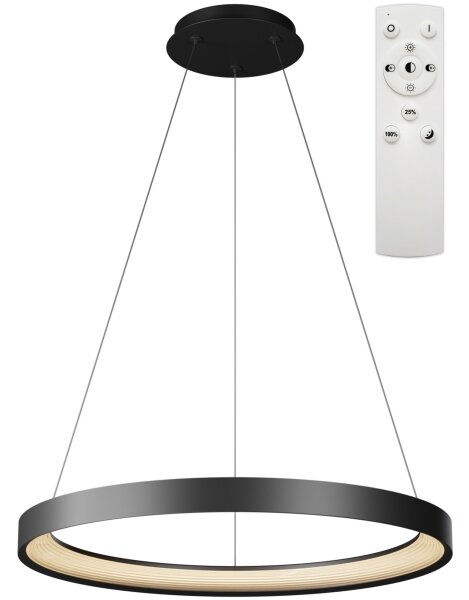 Top Light-LED St. lustr na lanku ORBIT LED/40W/230V 3000-6500K pr.50 cm černá+DO