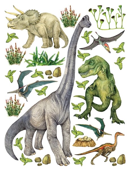 Dětská samolepka na zeď Dino | 65 x 85 cm | DDK2331