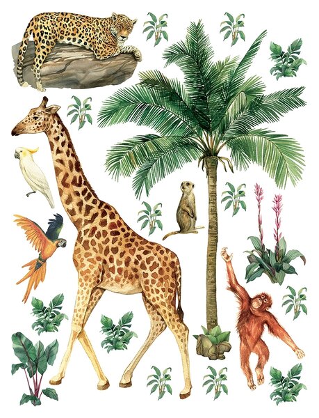 Dětská samolepka na zeď Jungle | 65 x 85 cm | DDK2329