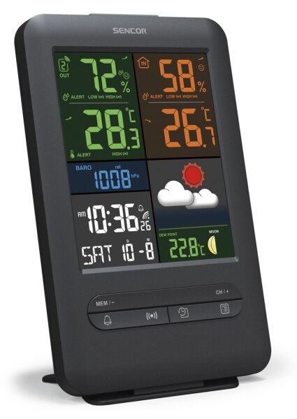 Sencor - Meteostanice s barevným LCD displejem 5V/1xCR2032