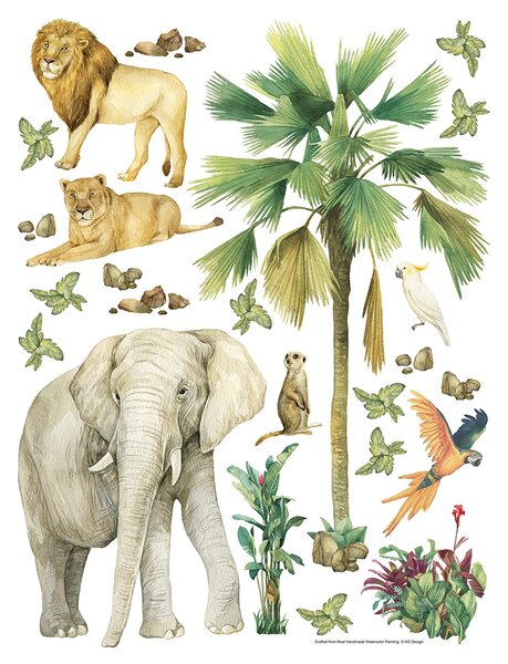 Dětská samolepka na zeď Jungle | 65 x 85 cm | DDK2337