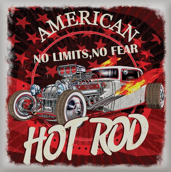 Samolepka na zeď American Hot Rod | 30 x 30 cm | DSS3852