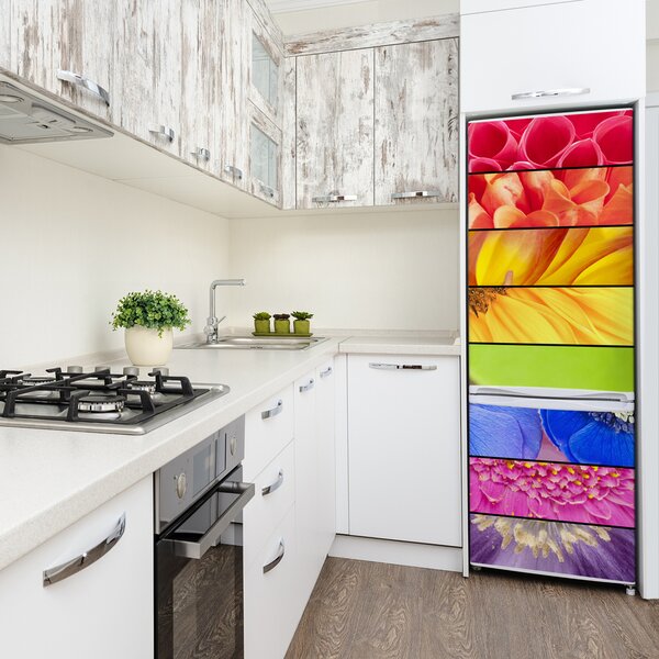 Nálepka fototapeta Barevné květiny FridgeStick-70x190-f-76360035