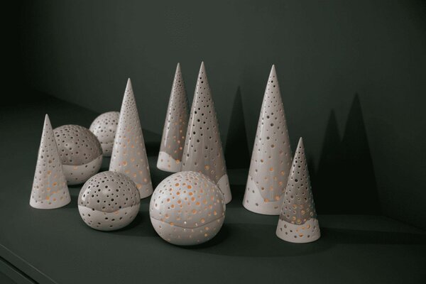 Svícen Nobili Tree Warm Grey 30 cm Kähler