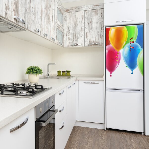 Nálepka tapeta na ledničku Barevné balonky FridgeStick-70x190-f-77215325