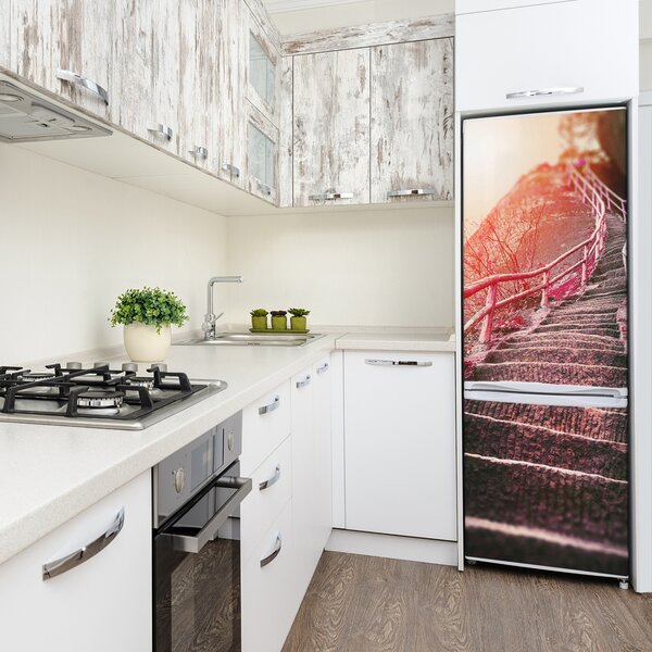 Tapeta na ledničku nálepka Schody v horách FridgeStick-70x190-f-77322141