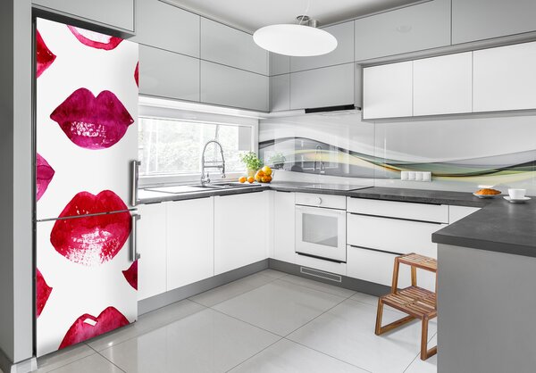 Nálepka tapeta na ledničku Červená ústa FridgeStick-70x190-f-77735656