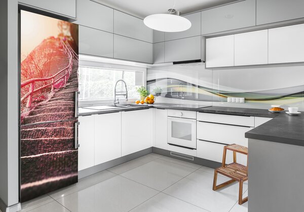 Tapeta na ledničku nálepka Schody v horách FridgeStick-70x190-f-77322141