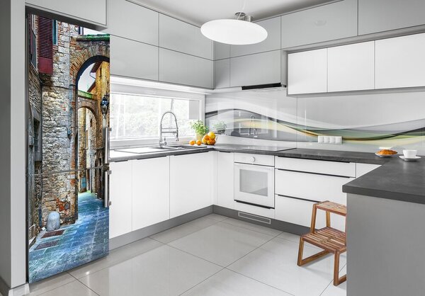 Tapeta na ledničku nálepka Italské uličky FridgeStick-70x190-f-77570256