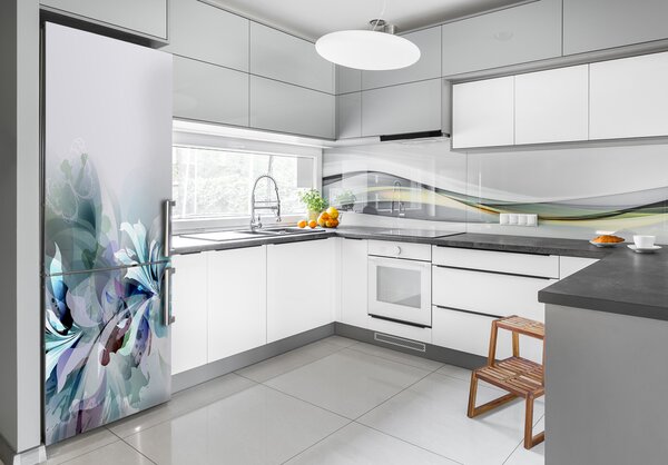Nálepka fototapeta Abstraktní květiny FridgeStick-70x190-f-77524486