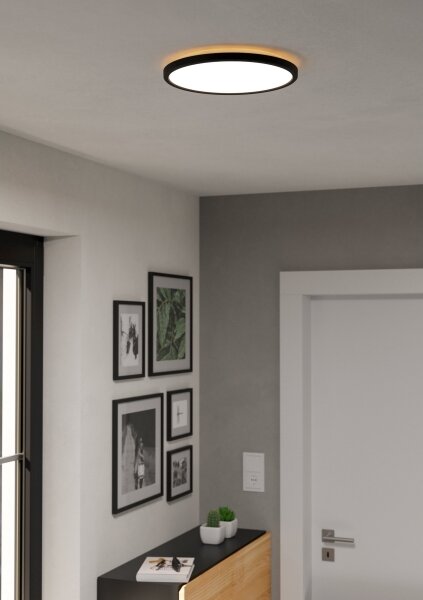 Eglo 901438-LED Koupelnové stropní svítidlo ROVITO 13,9W/230V pr.30cm IP44 černá