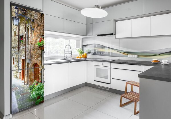 Tapeta na ledničku nálepka Italské uličky FridgeStick-70x190-f-77892034