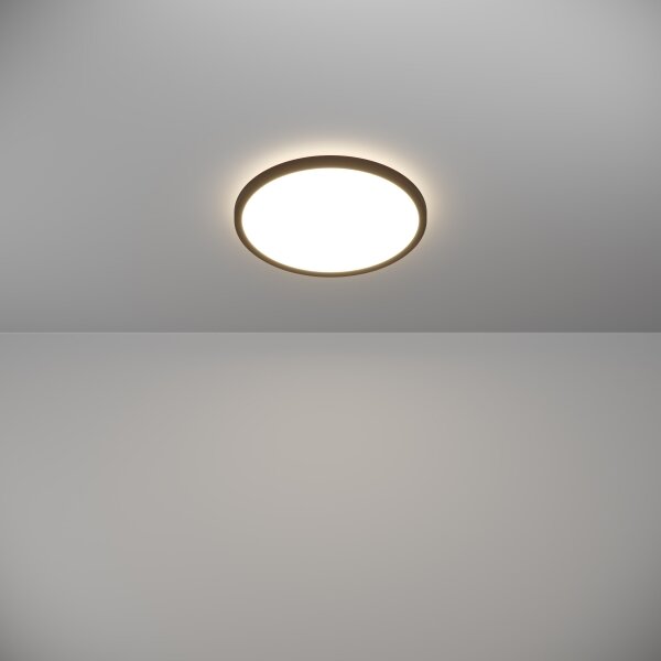 Eglo 901438-LED Koupelnové stropní svítidlo ROVITO 13,9W/230V pr.30cm IP44 černá
