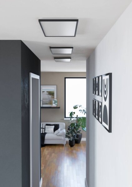 Eglo 901445-LED Koupelnové stropní svítidlo ROVITO 17,2W/230V 30x57cm IP44 černá