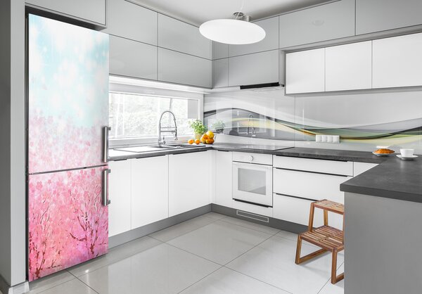 Samolepící nálepka fototapeta Květy višně FridgeStick-70x190-f-78464796