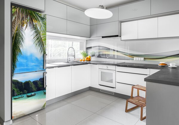 Nálepka tapeta na ledničku Tropická pláž FridgeStick-70x190-f-78641336