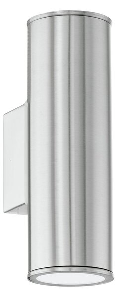 EGLO Venkovní moderní nástěnné LED světlo RIGA, stříbrné, 20cm 94107