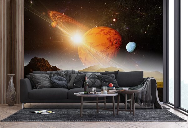 Fototapeta na míru Zářivý Saturn | Vliesová fototapeta na zed' | DFTNS1283