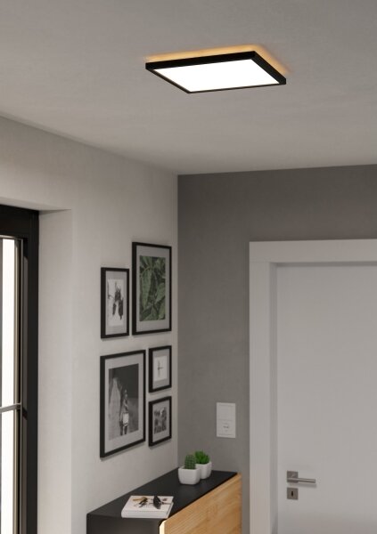 Eglo 901442-LED Koupelnové stropní svítidlo ROVITO 13,4W/230V 29x29cm IP44 černá