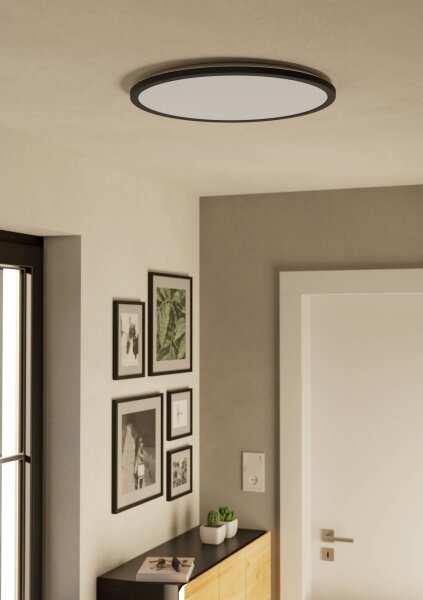 Eglo 901441-LED Koupelnové stropní svítidlo ROVITO 16,8W/230V pr.50cm IP44 černá