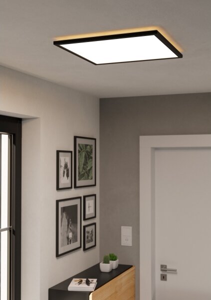 Eglo 901444- LED Koupelnové stropní svítidlo ROVITO 17W/230V 50x50 cm IP44 černá