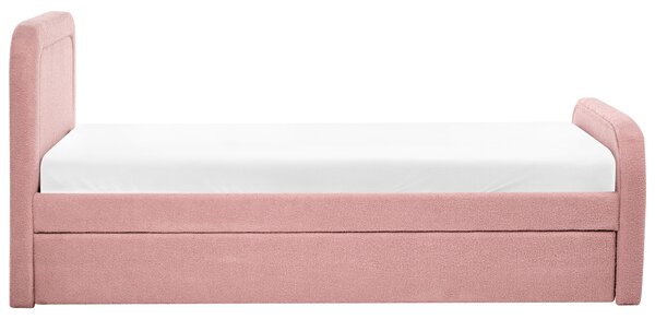 Rozkládací postel Buklé RAYSSAC 90 x 200 cm Růžová