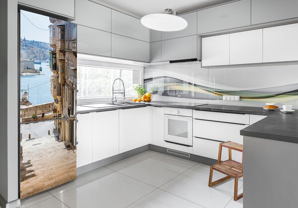 Tapeta nálepka na ledničku Ulička Malta FridgeStick-70x190-f-79351003